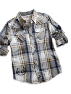 Guess Kids/designer Classics Boys 8 20 Webster Plaid Woven (Large(16/18)): Clothing