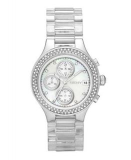 DKNY Watch, Womens Chronograph Clear Plastic Bracelet 39mm NY8097   Watches   Jewelry & Watches