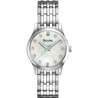 Bulova 96P142 Ladies Silver Diamonds Bracelet Watch: Watches