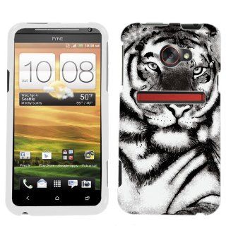 HTC EVO 4G LTE White Tiger Face Phone Case Cover: Cell Phones & Accessories