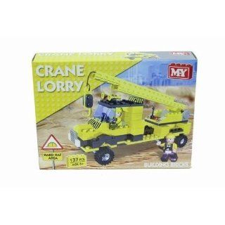 My Crane And Lorry Building Bricks Set 137pc: Toys & Games