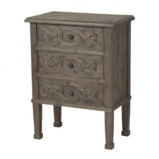 Sterling Industries 137 017 Lindrick   33" 3 Drawer Chest, Natural Aged Wood Tone/White Hand Rubbed Antique Finish: Home Improvement