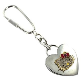 Hello Kitty Heart Key Chain   Silver
