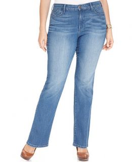 NYDJ Plus Size Barbara Tummy Slimming Bootcut Jeans, South Beach Wash   Jeans   Plus Sizes