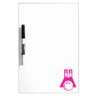 Hot Pink Bowling Dry Erase Board