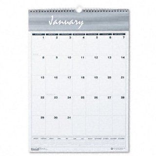 House of Doolittle Products   House of Doolittle   Bar Harbor Wirebound Monthly Wall Calendar, 12 x 17   Sold As 1 Each   Ruled daily blocks keep notations neat.   Full year reference calendar aids in planning throughout the year.   : Office Products
