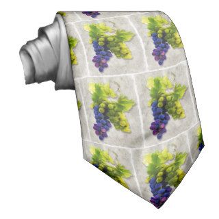 Purple and Green Grapes Custom Tie