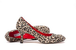 leopard print buckle court shoes by mandarina shoes