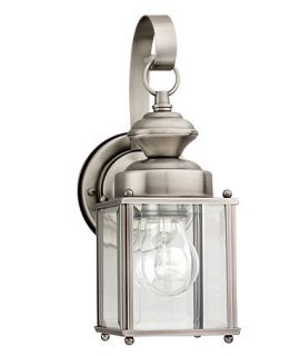 Sea Gull Outdoor Lighting, Jamestowne Brushed Nickel Wall Lantern 17   Lighting & Lamps   For The Home