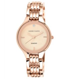 Anne Klein Watch, Womens Crystal Accent Rose Gold Tone Bracelet 31mm AK 1262RMRG   Watches   Jewelry & Watches