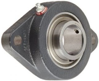 Browning VF2S 124 Intermediate Duty Flange Unit, 2 Bolt, Setscrew Lock, Regreasable, Contact and Flinger Seal, Cast Iron, Inch, 1 1/2" Bore, 5 21/32" Bolt Hole Spacing Width, 6 3/4" Overall Width: Flange Block Bearings: Industrial & Scie