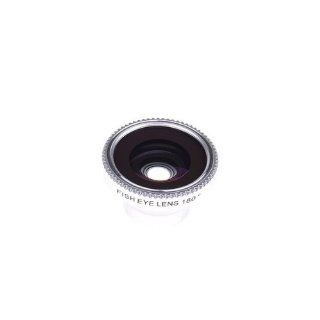 Silvery Fish Eye Lens 180 degree for iPhone 3GS 4 4S 4G ipad 2 ipod i9100 i9220 DC124B: Cell Phones & Accessories