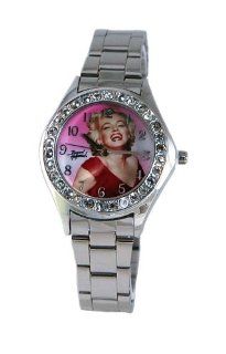 Marilyn Monroe Women's Round Shape Metal Band Watch Model #MM W123: Watches