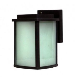Efficient Lighting EL 129 123 Expedition Outdoor Wall Lantern, Die Cast Aluminum, Powder Coated Black, Frosted Glass with Built in photocell: Home Improvement