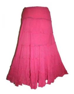 Agan Traders Women's Soft Cotton Tierd Long Lining Skirt