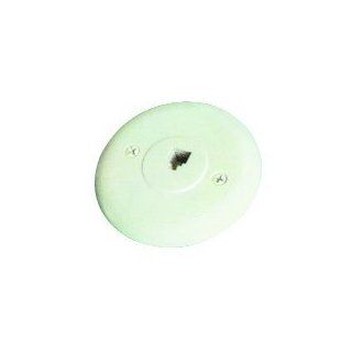 White Circular Wall Plate with a Single 6P4C Modular Jack: Industrial & Scientific