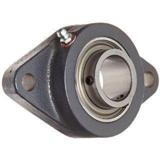 Browning VF2S 119 Intermediate Duty Flange Unit, 2 Bolt, Setscrew Lock, Regreasable, Contact and Flinger Seal, Cast Iron, Inch, 1 3/16" Bore, 4 19/32" Bolt Hole Spacing Width, 5 9/16" Overall Width: Flange Block Bearings: Industrial & Sc