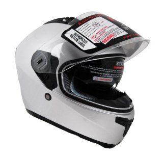Stealth F117 Full Face Helmet (Silver, Small): Automotive