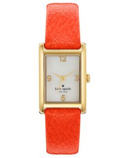 kate spade new york Watch, Womens Cooper Valencia Orange Leather Strap 32x21mm 1YRU0189   Watches   Jewelry & Watches