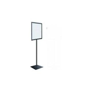 Adjustable Pedestal Sign Holder Floor Stand, 8 1/2" X 11" Black Vertical   Heavy Square Steel Base : Business And Store Sign Holders : Office Products