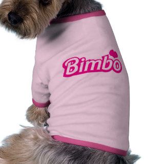 Bimbo pretty little dolly font dog tshirt