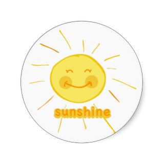 Smiley Sunshine Round Stickers