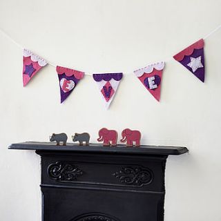 handmade personalised felt bunting by altered chic