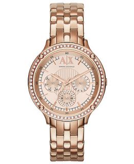 AX Armani Exchange Watch, Womens Rose Gold Ion Plated Bracelet 40mm AX5406   First at!   Watches   Jewelry & Watches