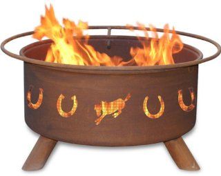 Patina Products F105, 30 Inch Horseshoes Fire Pit : Horse Design Fire Pits : Patio, Lawn & Garden