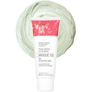 Yonka MASQUE 105   Oxygenating and Clarifying Clay Mask for Dry or Sensitive Skin (3.6 oz) : Facial Masks : Beauty