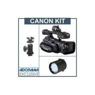 Canon XF 105 High Definition Professional Camcorder   Bundle   with Switronix TL 50 30w Dimmerable DC Powered LED Light, Bescor SA 1 Universal Swivel Shoe Mount Adaptor  Camera & Photo