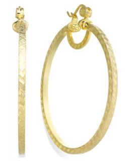 SIS by Simone I Smith 18k Gold over Sterling Silver Earrings, Extra Large Radiant Hoop Earrings   Earrings   Jewelry & Watches