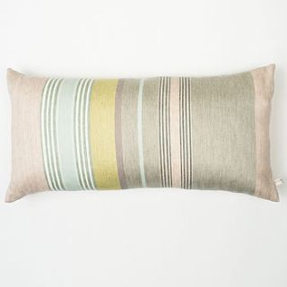 mistley stripe woven cushion cover by laura fletcher textiles