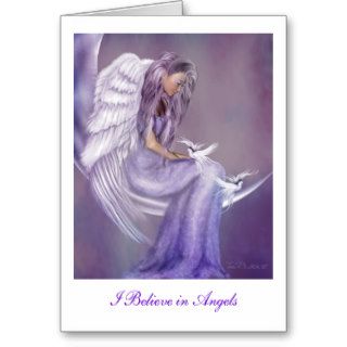 I Believe In Angels Greeting Cards