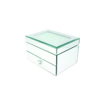 Danielle Crystal Topped Mirrored Jewelry Box, 7.5 Inch: Beauty