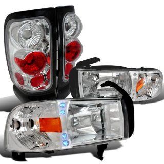 Dodge Ram 1500/2500/3500 Clear Led Drl Head Lights, Chrome Altezza Tail Lamps Automotive