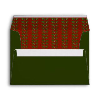 A7 Christmas Card Holly Design Envelope