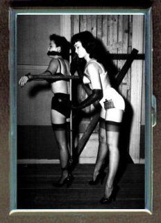Pin Up Lesbian Bondage 3 Cigarette Case, ID Wallet USA Made : Office Products
