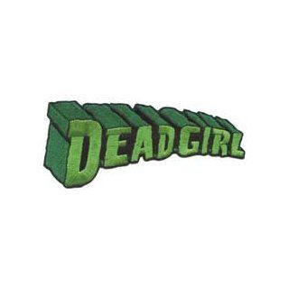 Novelty Iron On Patch   Creepy Zombie Super "Dead Girl" Green Name Applique: Clothing