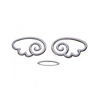 Cool 3D Angel Wings Chrome Car Logo/ Symbol/ Mark/ Signs Universal Sticker (Silver) : Boat Autopilots : GPS & Navigation