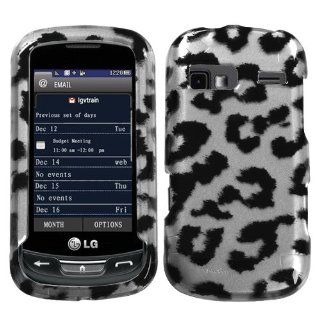 MYBAT Black Leopard (2D Silver) Skin Phone Protector Cover for LG LN272 (Rumor Reflex) LG C395 (Xpression) Cell Phones & Accessories