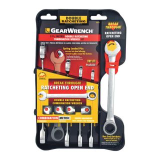 GearWrench Double Ratcheting Combination Wrenches — 5-Pc. SAE Set, Model# 85596  Flex   Ratcheting Wrench Sets