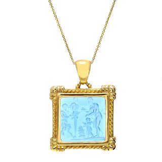 Tagliamonte Classics 18kt Yellow Gold Venetian Glass Pendant Necklace, 18": Jewelry