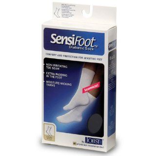 Jobst Black Sensifoot Diabetic Crew Socks for Men and Women Small: Health & Personal Care