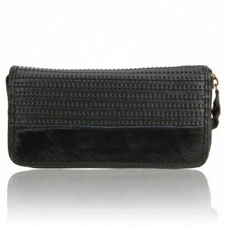 New Winter Woven PU Leather Horse Hair Leopard Wallet Black by MaxSale: Computers & Accessories