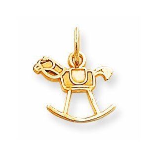 10K Gold BABY ROCKING HORSE CHARM: Pendants: Jewelry