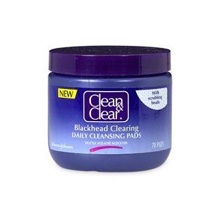 Clean & Clear Blackhead Clearing Daily Cleansing Pads with Scrubbing Beads, Salicylic Acid Acne Medication, 70 Count Pads (Pack of 4) : Facial Cleansing Pads : Beauty
