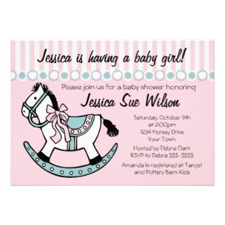 Rocking Horse Baby Shower Invitation