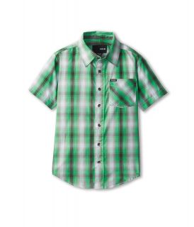 Hurley Kids Dalton S/S Woven Boys Short Sleeve Button Up (Green)