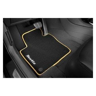 OEM VW New Beetle All Carpet Floor Mats 5C1 061 370 A LJS Black & Yellow: Automotive